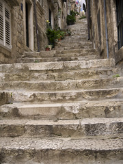 Fototapeta premium Narrow streets of the Walled City of Dubrovnic Croatia