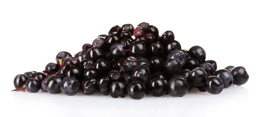 Beautiful blueberries isolated on white