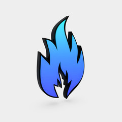 solid flame symbol