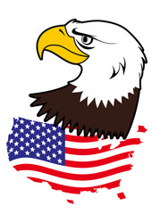 Patriotic American bald eagle vector