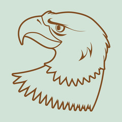 Patriotic American bald eagle vector