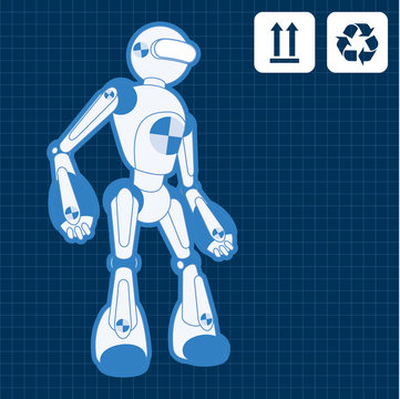 Animated Construction Site Test Robot Blueprint