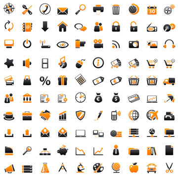 100 Web Icons: orange
