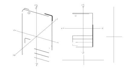 Classic Smartphone Technical Drawing