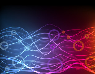 Cute glowing neon lights background illustration vector