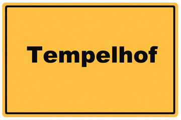 Schild Tempelhof