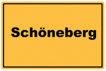 Fototapeta premium Ortsteilschild Schöneberg