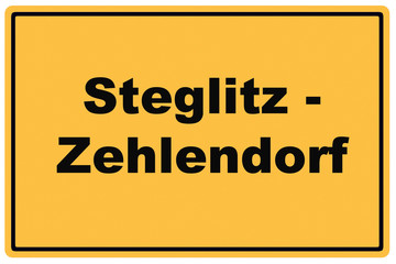 Schild Steglitz - Zehlendorf