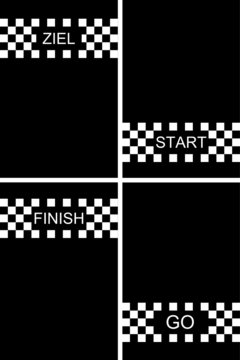 Zielflagge, start ziel go finish