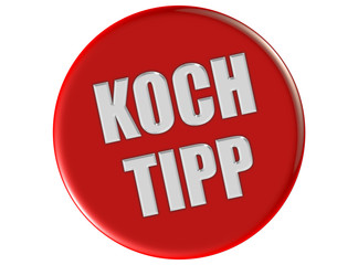 Button rot rund KOCH TIPP
