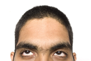 Fototapeta premium close up of a forehead of a man
