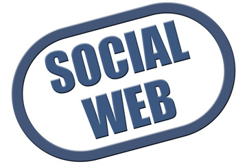 Stempel blau rel SOCIAL WEB