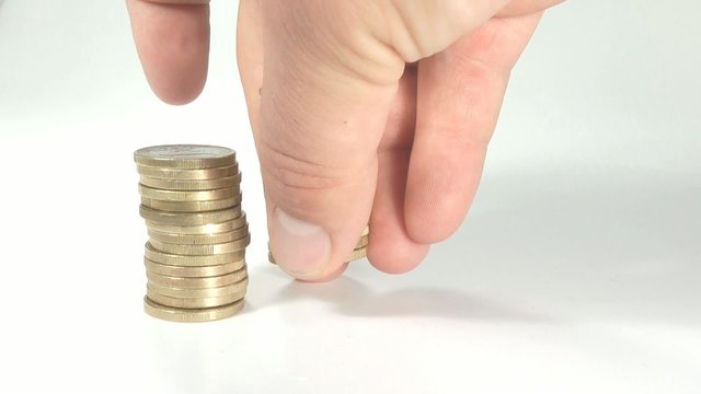 Geld wird gestapelt