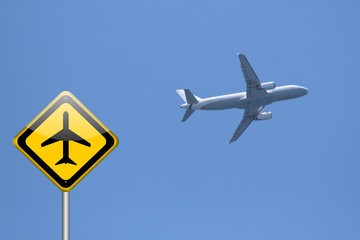 airplane warning sign