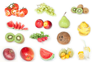 Obst und Gemüse Collage