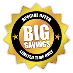 Star-shaped Sticker "Special Offer - Big Savings"