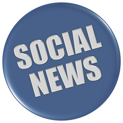 Button blau rund SOCIAL NEWS