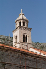 Fototapeta premium dubrovnik church under reconstruction