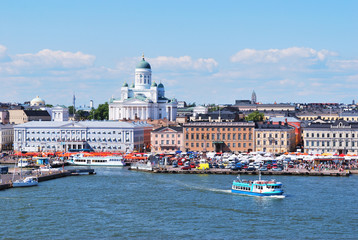 Fototapeta na wymiar Helsinki, widok od morza