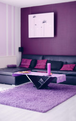 Moderner Wohnraum lilac - 33825490