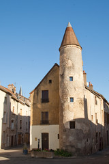 Fototapeta premium Building with tower in French village