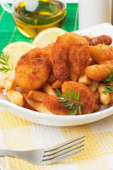 Breaded shrimp snack