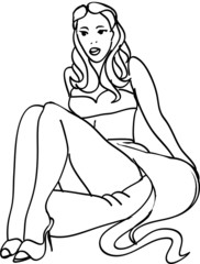disegno donna in posa