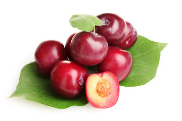 fresh currants isolated on white