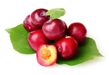 fresh currants isolated on white