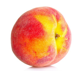 Fresh peaches isolated on white