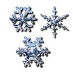 Chrome snowflakes