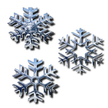 Chrome snowflakes