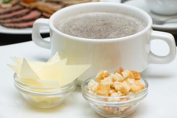 Mushrooms Soup - Gourmet Restaurant Food