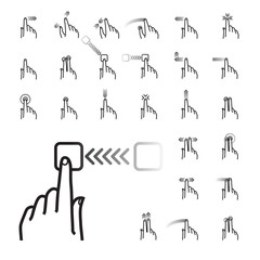 Fototapeta premium touchscreen hand gestures