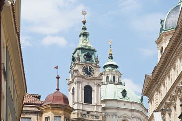Fototapeta na wymiar Saint Nicholas church at Prague