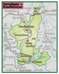 Landkreise Ostallgäu + Kaufbeuren Variante 6