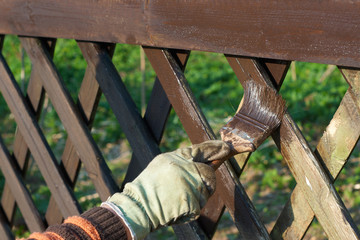 painting fence