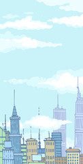 Fototapeta premium The clouds in the sky above the city.