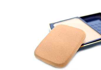 Cosmetic powder isolated on white background