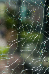 Broken glass background. Abstract. Cracked