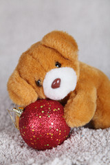 ours en peluche à Noël