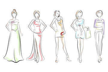 Lady in different Dress