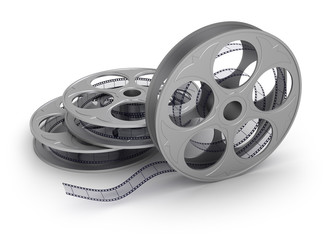 Obraz premium Film on the reel, isolated