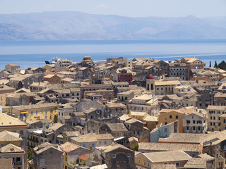 roofs in Corfu - obrazy, fototapety, plakaty
