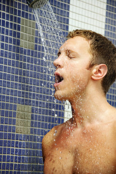 Man under the shower