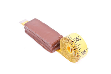 Tape Measure with Chocolate Bar