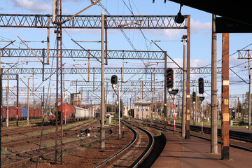 Railway station in Malbork, Poland