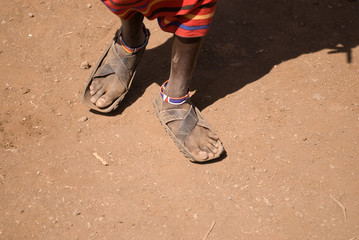 Fototapeta na wymiar Masai stóp