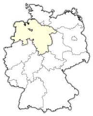 Obraz premium Political map of Germany