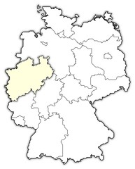 Obraz premium Political map of Germany